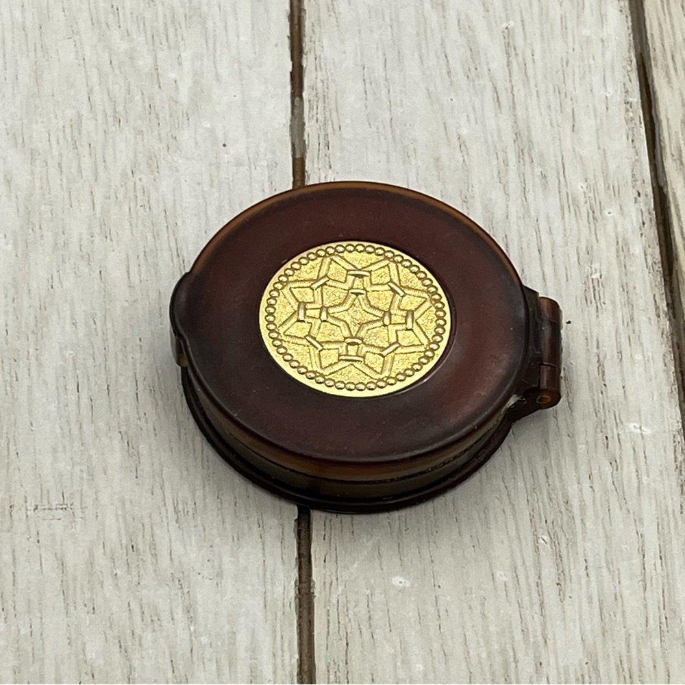 Avon perfume glacé  Compact with Gold Accent